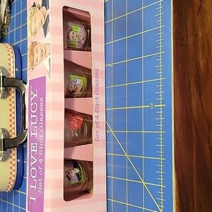 2011 Set of 4 Shot Glasses I Love Lucy Brand New In Box